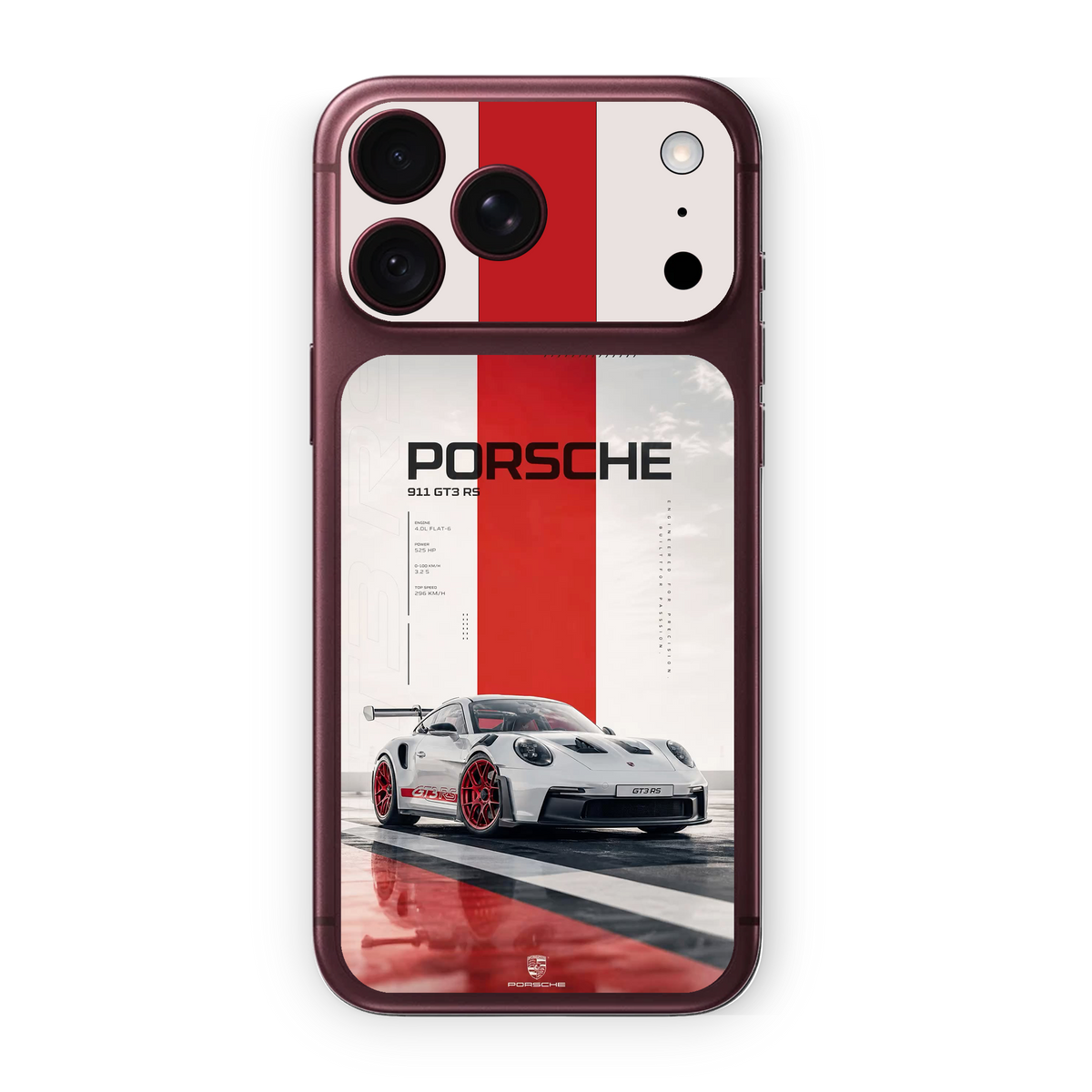 White & Red Porsche 911 GT3 RS Phone Skin for iPhone | WrapNation