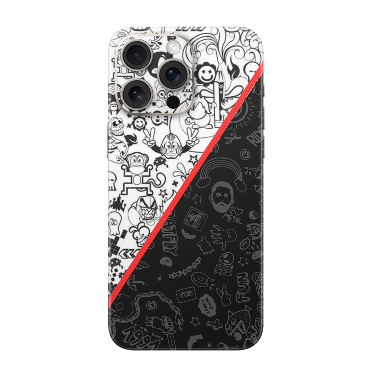 Black & White Funky Skin