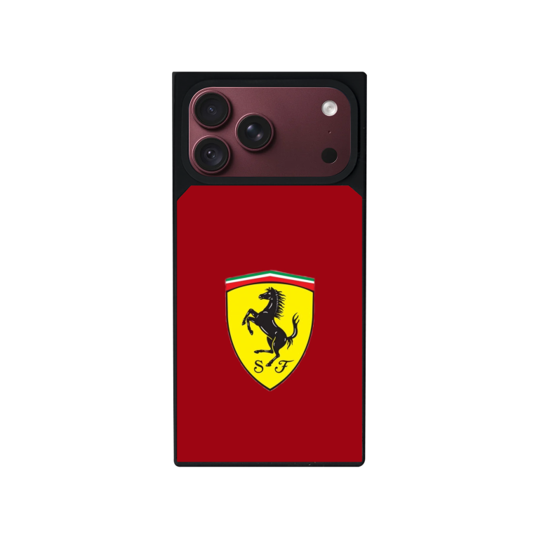 Ferrari Customized Square Glass for Iphone Models