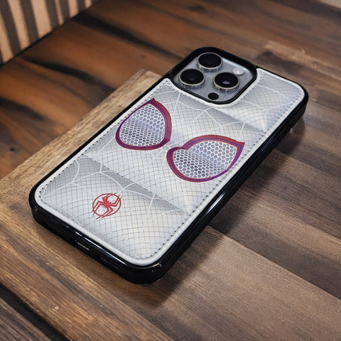 Spiderman Eyes Red Puffer White Premium Case