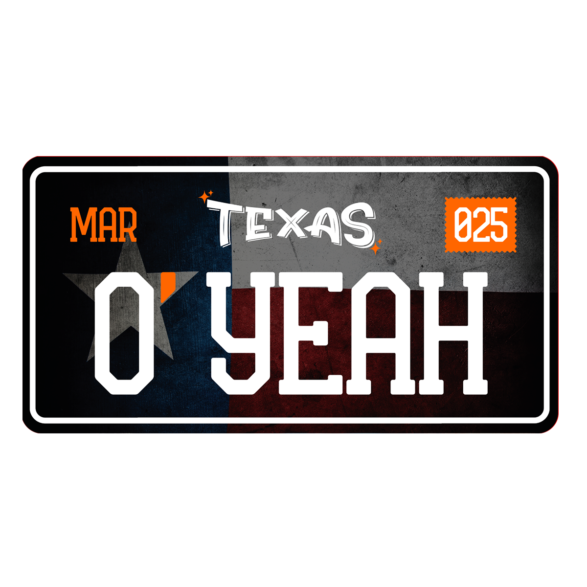 O YEAH Custom Number Plate