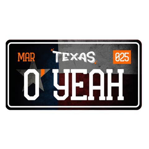 O YEAH Custom Number Plate