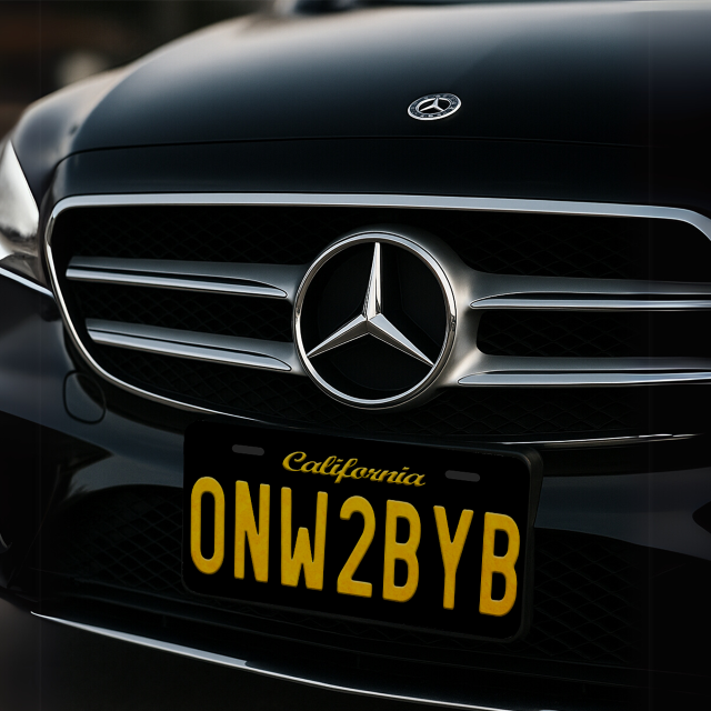 ONW2BYB Custom Number Plate