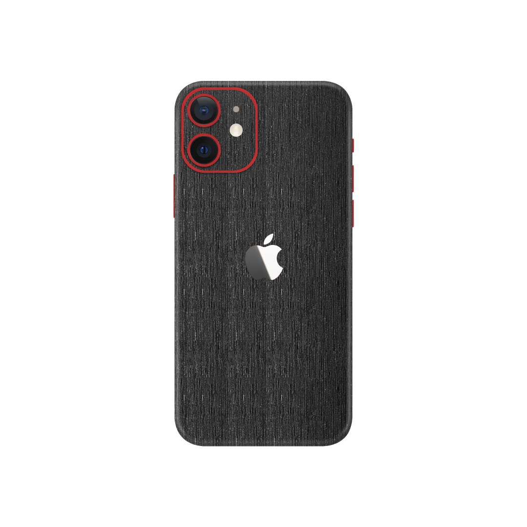 Brushed Black Metallic Skin for iPhone 12