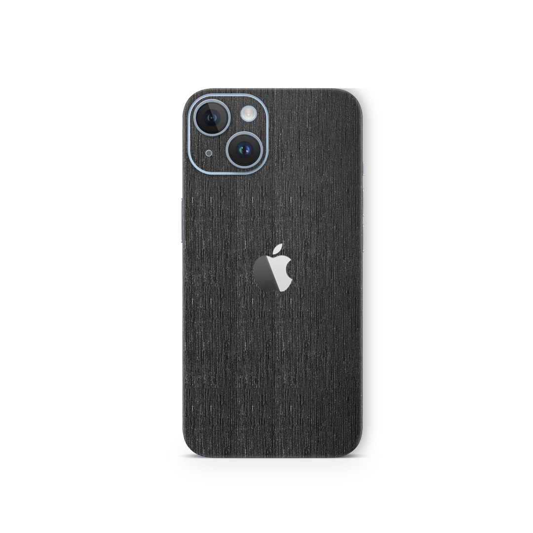 Brushed Black Metallic Skin for iPhone 14