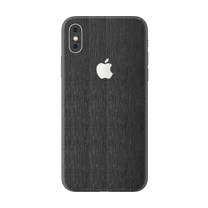 Brushed Black Metallic Skin for iPhone XS