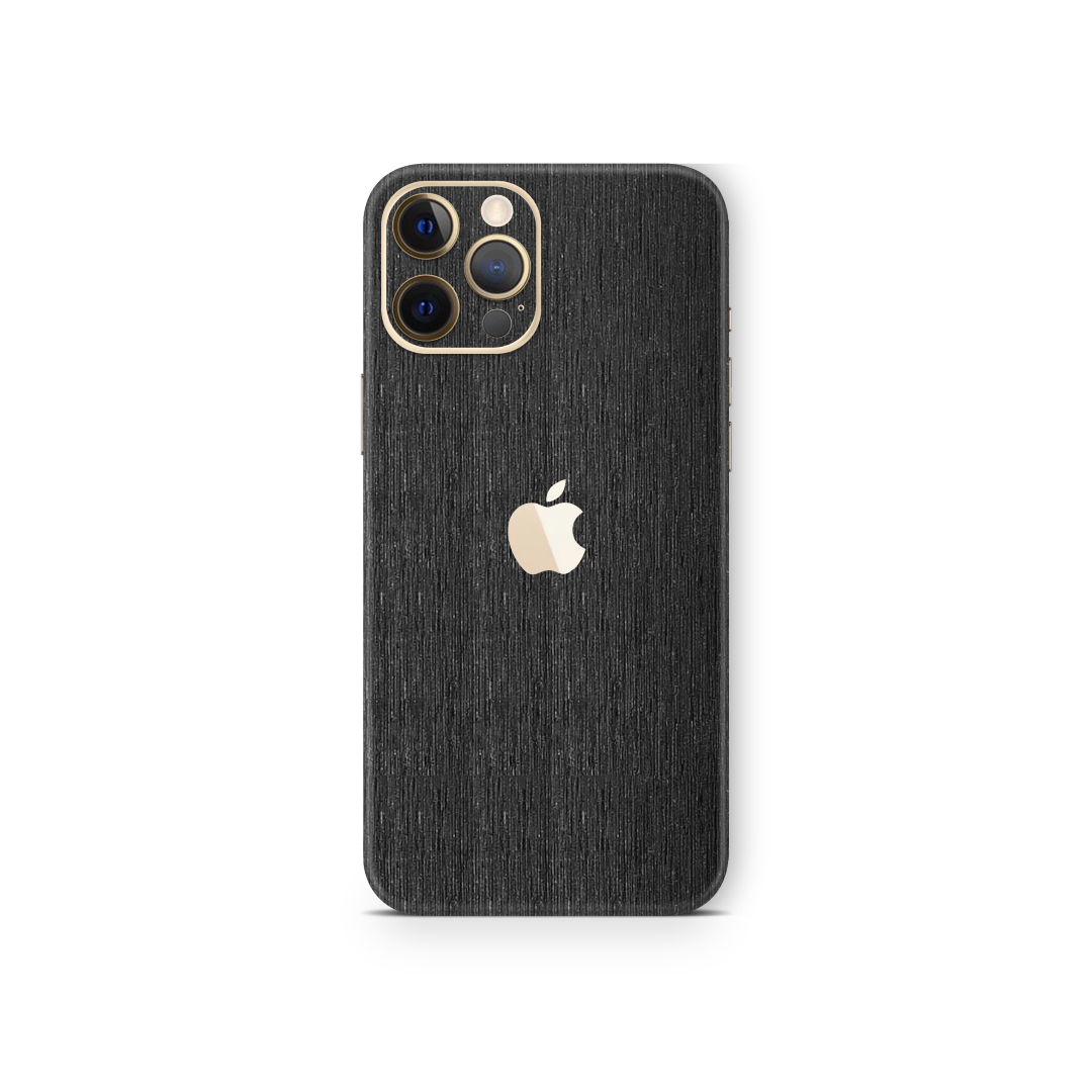 Brushed Black Metallic Skin for iPhone 12 Pro