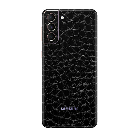 Crocodile Black Skin for Samsung S21 Plus