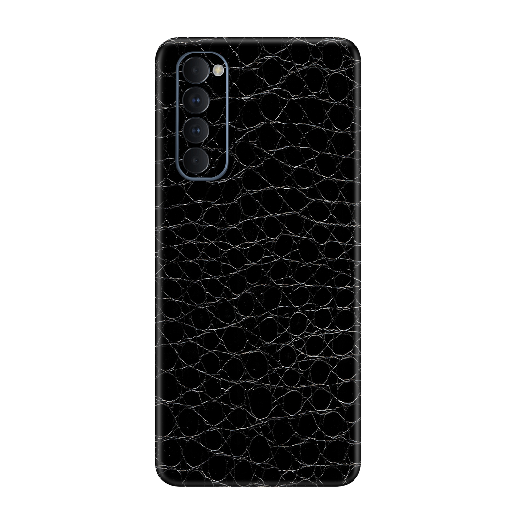 Crocodile Black Skin for Oppo Reno 4 Pro