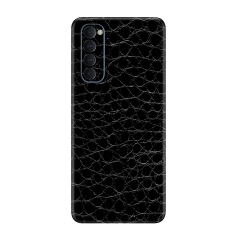 Crocodile Black Skin for Oppo Reno 4 Pro