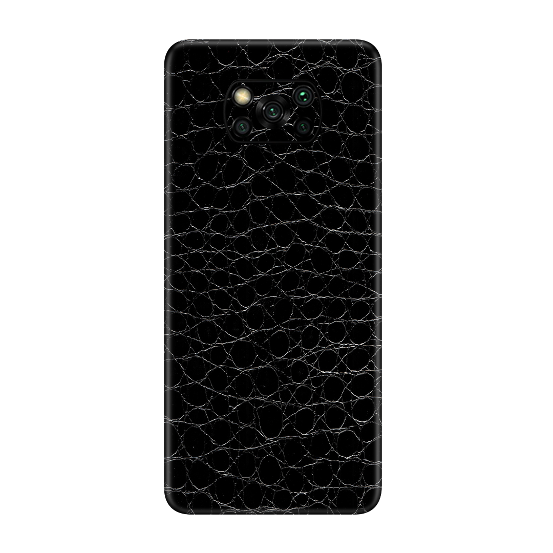 Crocodile Black Skin for Poco X3 Pro