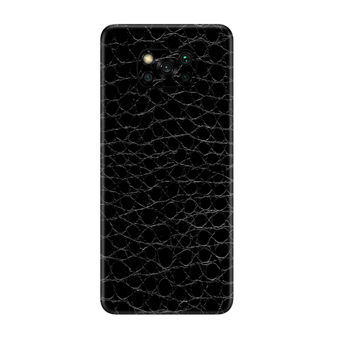 Crocodile Black Skin for Poco X3 Pro