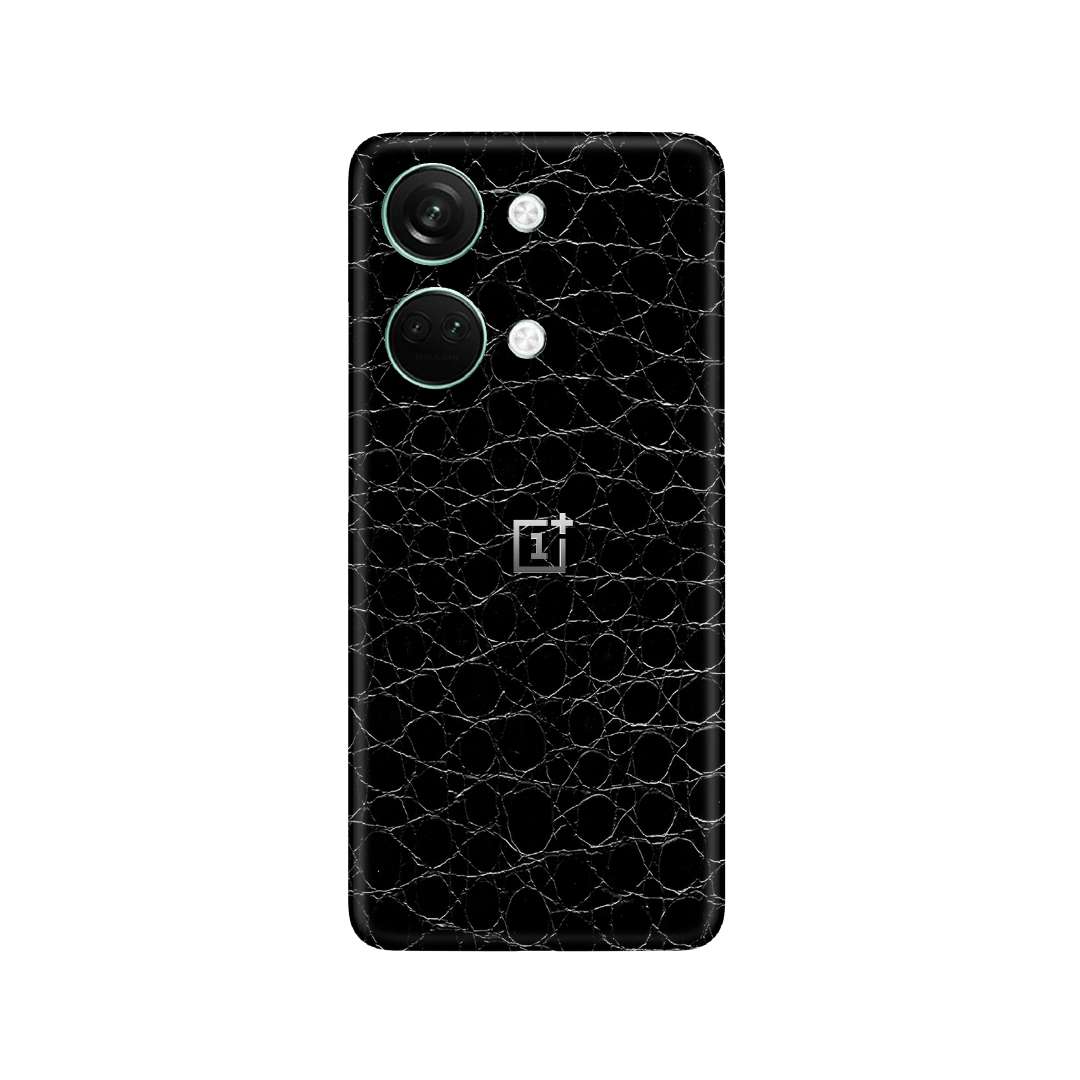 Crocodile Black Skin for OnePlus Nord 3 5G