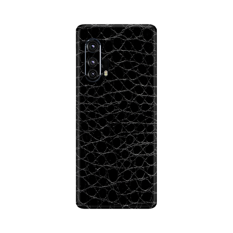 Crocodile Black Skin for Motorola Edge Plus