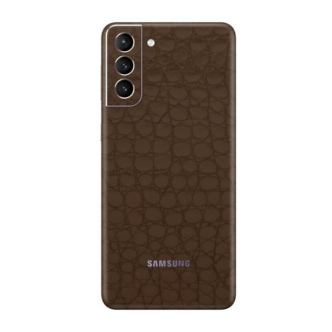 Crocodile Brown Skin for Samsung S21 Plus