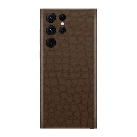 Crocodile brown Skin for Samsung S22 Ultra