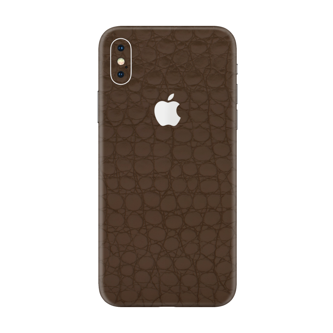 Crocodile Brown Skin for iPhone X