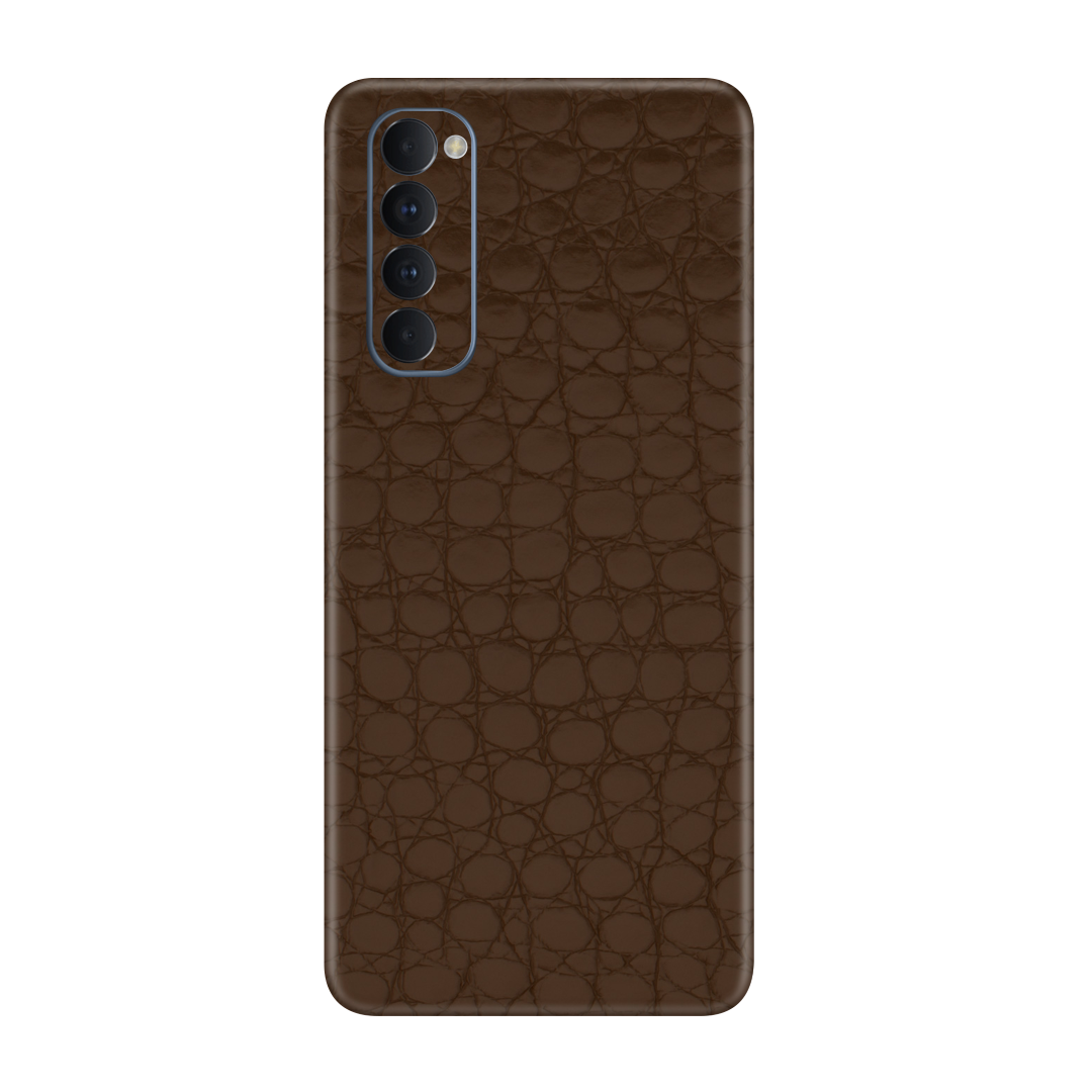 Crocodile brown Skin for Oppo Reno 4 Pro