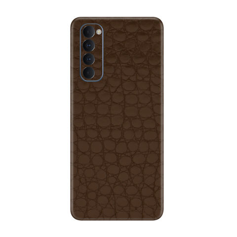 Crocodile brown Skin for Oppo Reno 4 Pro