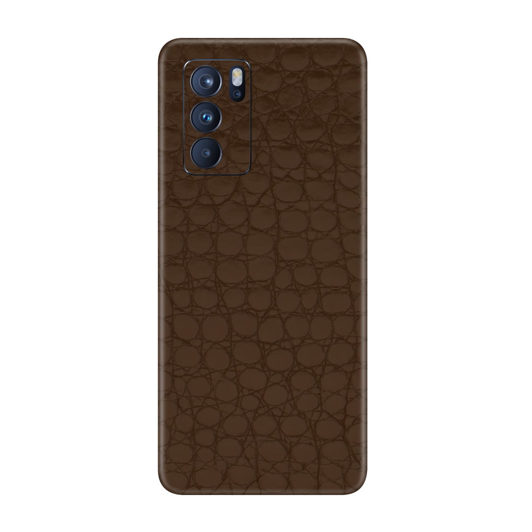 Crocodile brown Skin for Oppo Reno 6 Pro