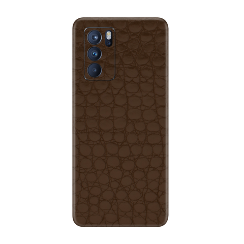 Crocodile brown Skin for Oppo Reno 6 Pro