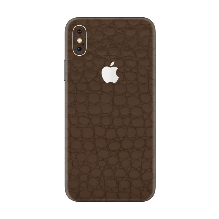 Crocodile Brown Skin for iPhone XS