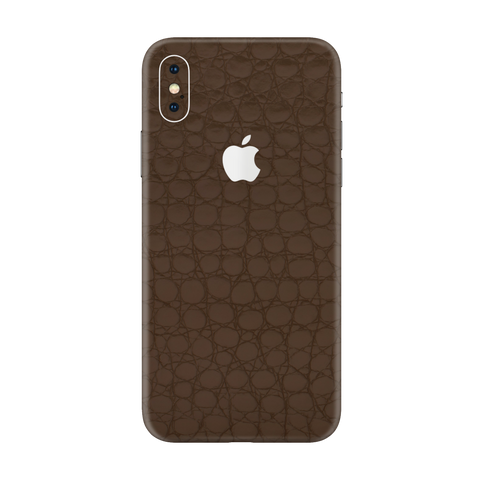 Crocodile Brown Skin for iPhone XS