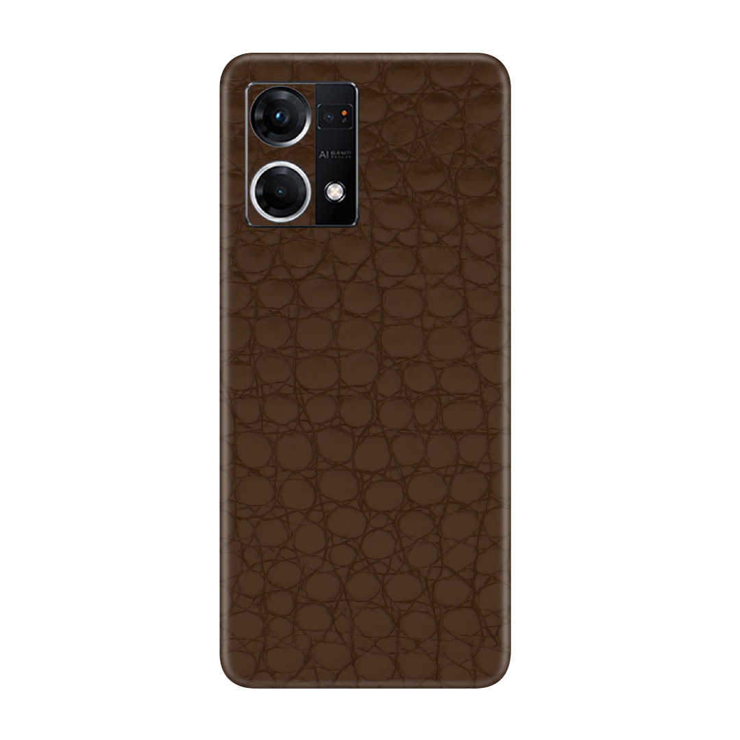 Crocodile brown Skin for Oppo F21 Pro 4G