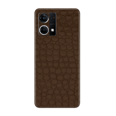 Crocodile brown Skin for Oppo F21 Pro 4G