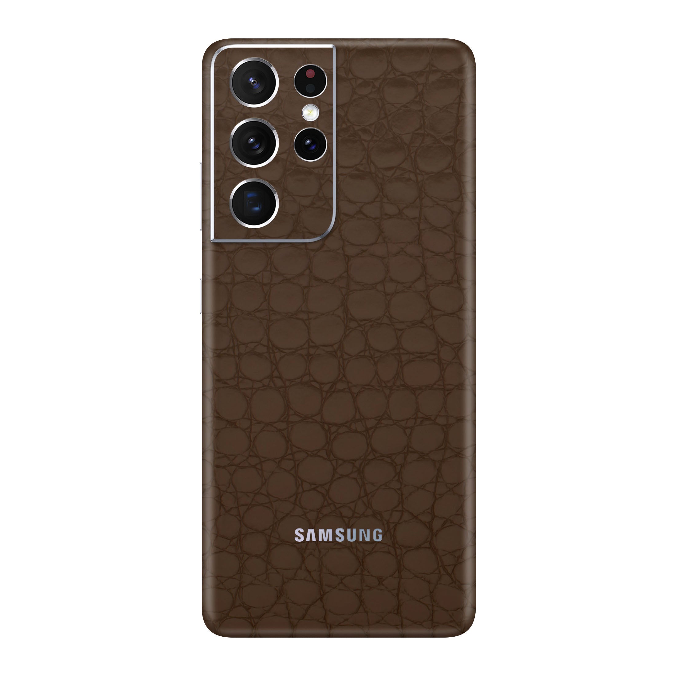 Crocodile Brown Skin for Samsung S21 Ultra