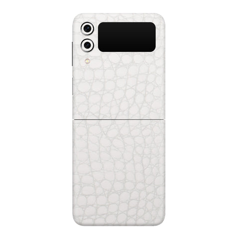 Crocodile White Skin for Samsung Flip 4