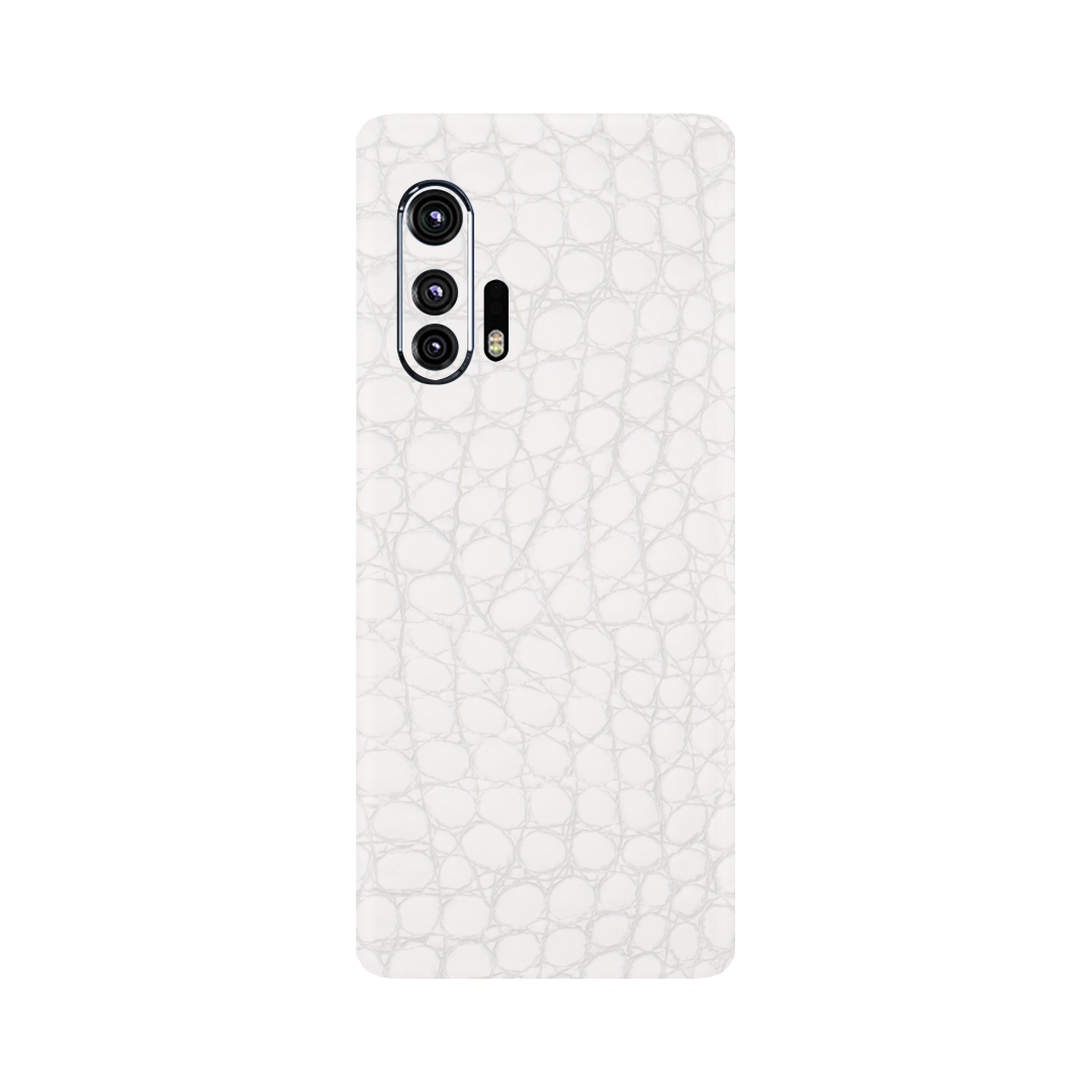 Crocodile White Skin for Motorola Edge Plus