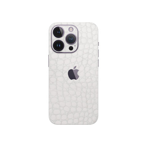 Crocodile White Skin for IPhone 14 Pro