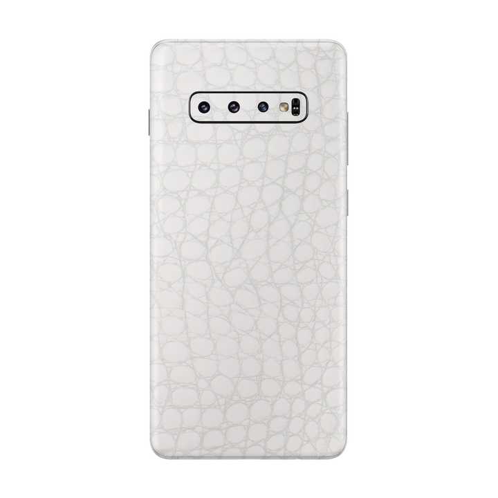Crocodile White Skin for Samsung S10 Plus
