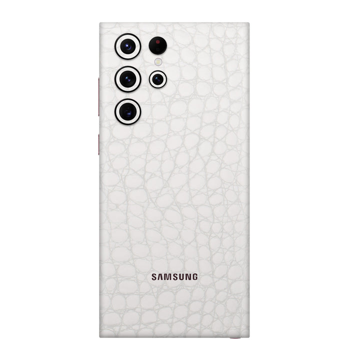 Crocodile White Skin for Samsung S23 Ultra