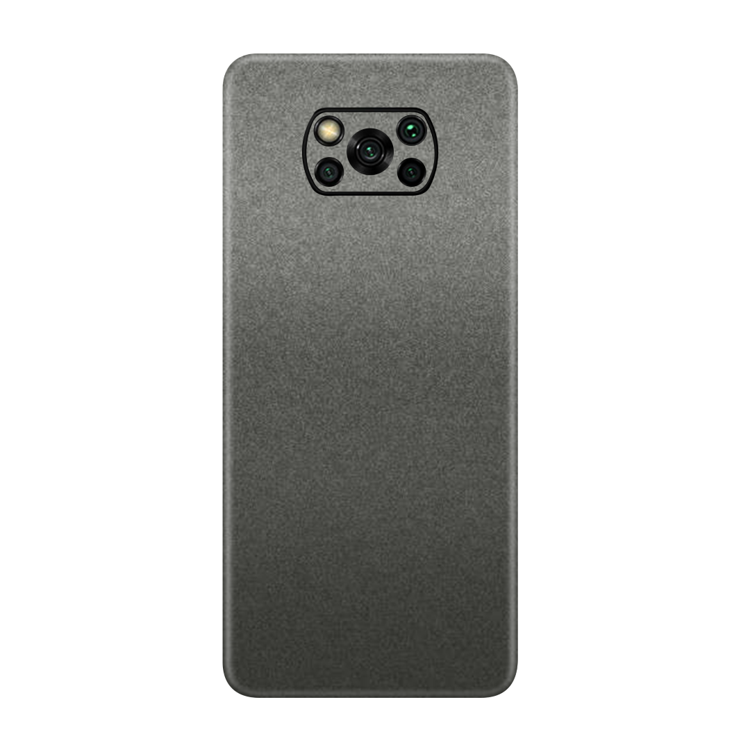 Matte Charcoal Metallic Skin for Poco X3