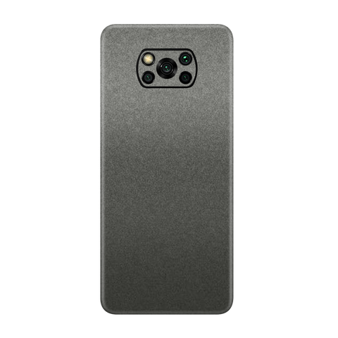 Matte Charcoal Metallic Skin for Poco X3