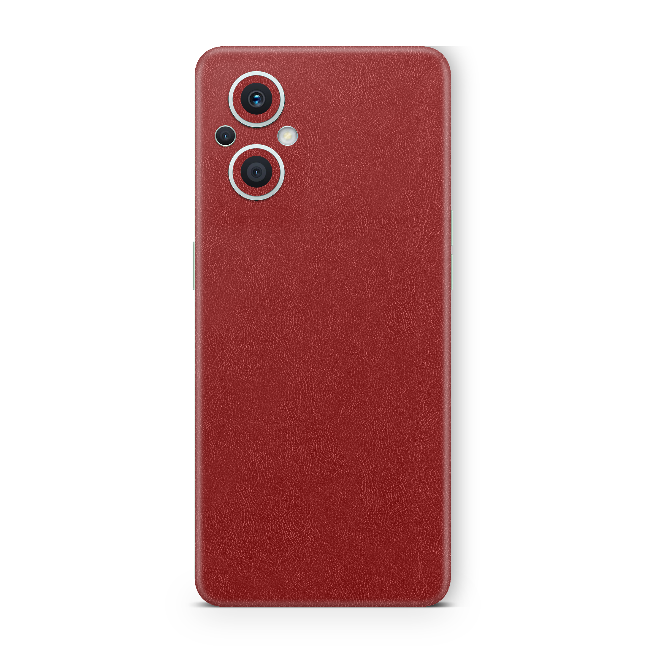 Cowhide Red Textured Skin for Oppo F21 Pro 5G