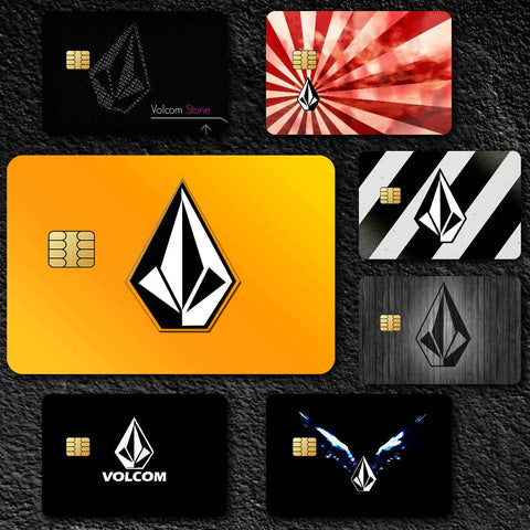 Fashion V-Volcom Credit Card Skin Stickers Skin pack of 7 atm card skins