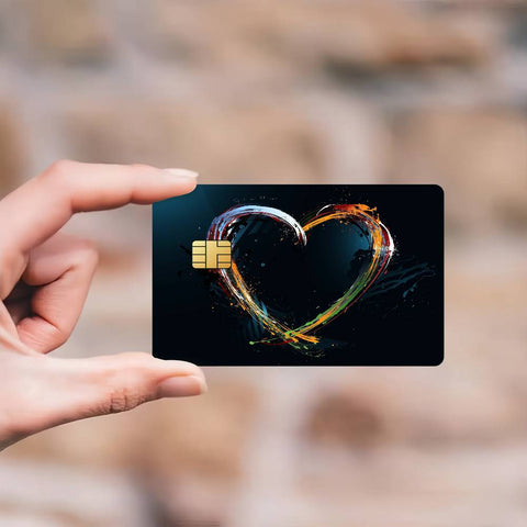 Beautiful Heart Sticker Skin pack of 7 atm card skins