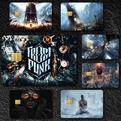 Game F-Frostpunk Credit Card Skin Stickers Skin pack of 7 atm card skins