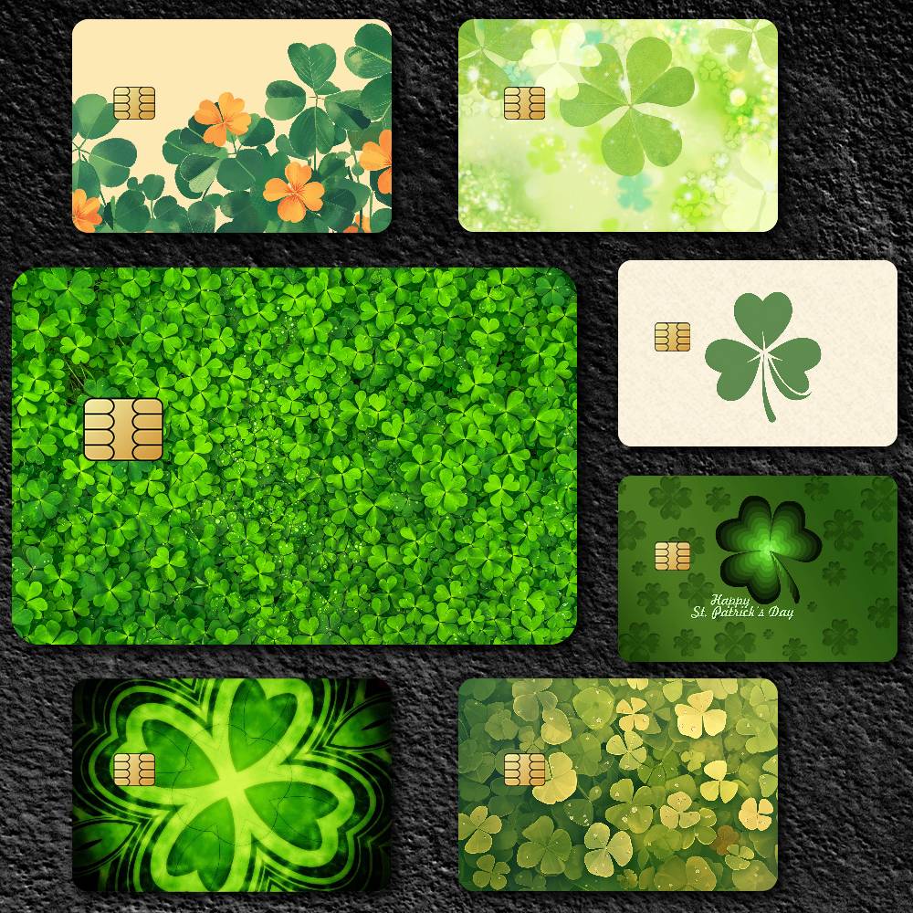 Four-Leaf Clover Credit Card Skin Stickers Skin pack of 7 atm card skins