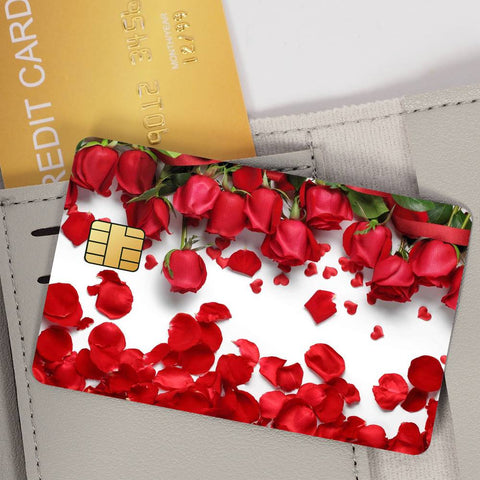 Beautiful Red Rose Credit Card Skin Stickers Skin pack of 7 atm card skins