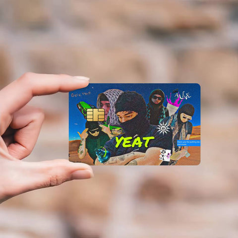 Rapper Y-Yeat Credit Card Skin Stickers Skin pack of 7 atm card skins