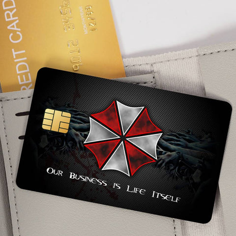 Resident E-Evil Umbrella Credit Card Skin Stickers for Skin pack of 7 atm card skins