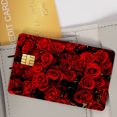 Beautiful Red Rose Credit Card Skin Stickers Skin pack of 7 atm card skins