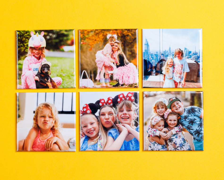 2.5 x 2.5" Square Custom Photo Magnets
