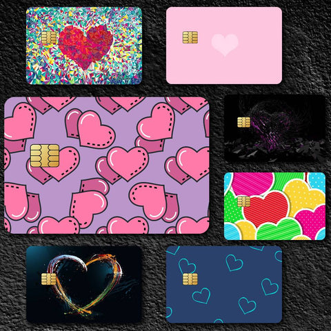 Beautiful Heart Sticker Skin pack of 7 atm card skins