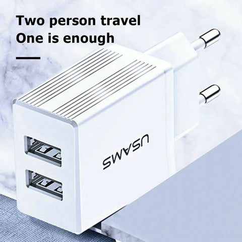USAMS US-CC090 T24 2.1A Dual USB Travel Charger (EU)