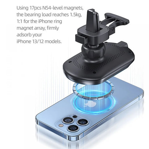USAMS US-CD182 15W Magnetic Wireless Charging Car Phone Holder